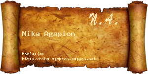 Nika Agapion névjegykártya